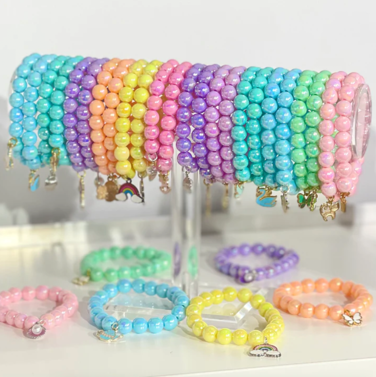 Pastel Beaded Bracelets