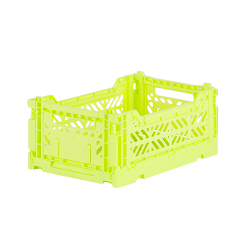 Stackable Folding Crates, Acid Yellow