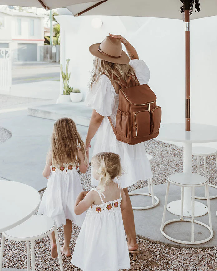 Signature Nappy Backpack, Terracotta Leather