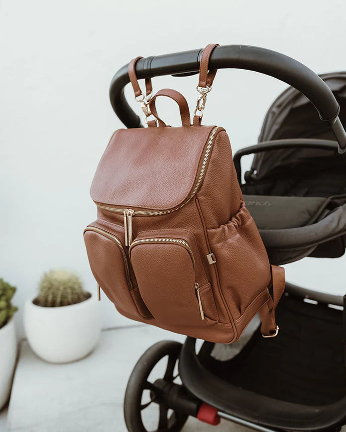 Signature Nappy Backpack, Terracotta Leather