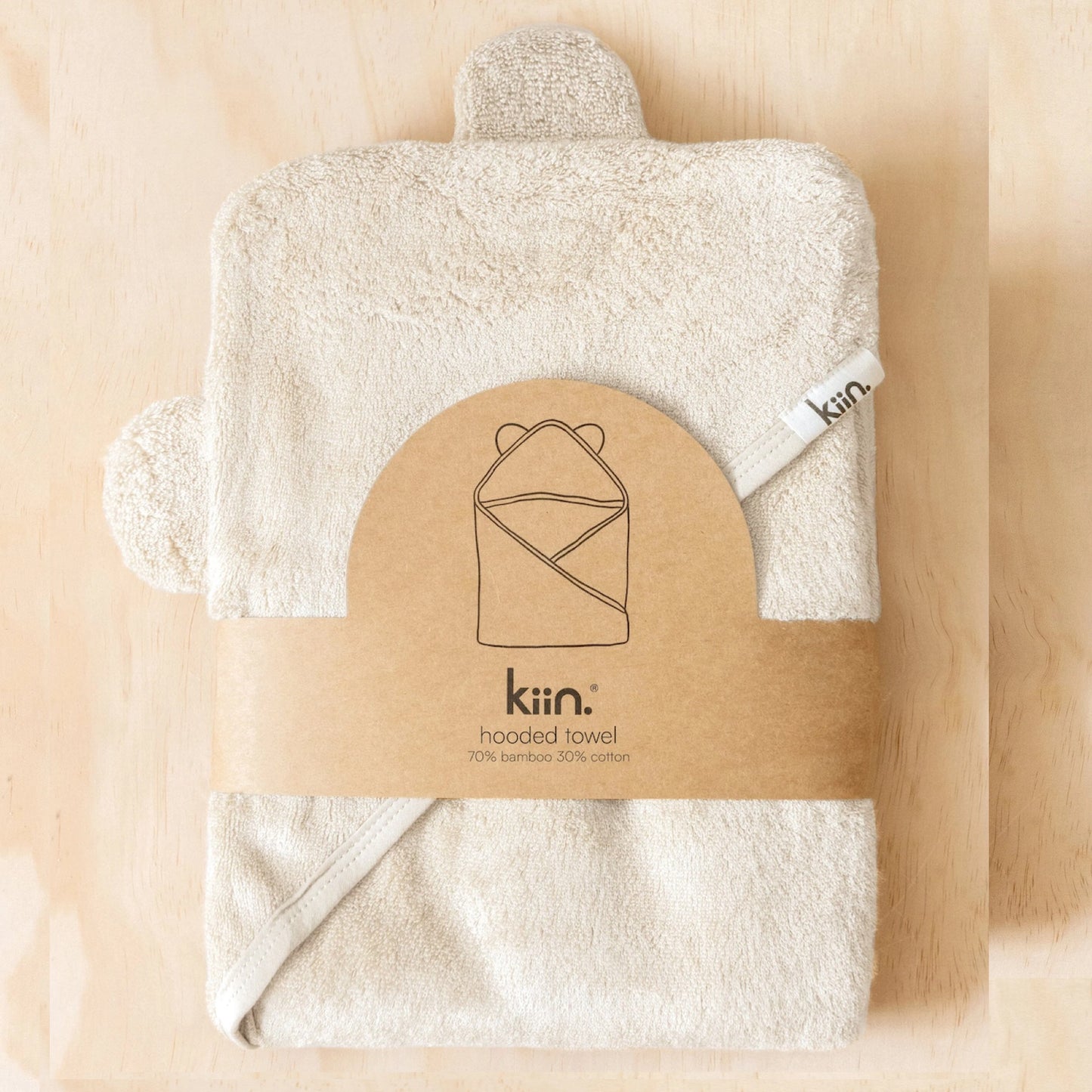 Hooded Towel, Ivory