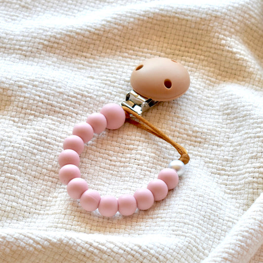 Silicone Dummy Clip, Rose