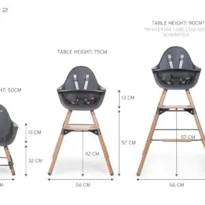 Evolu 2 High Chair, Anthracite (PRE ORDER)