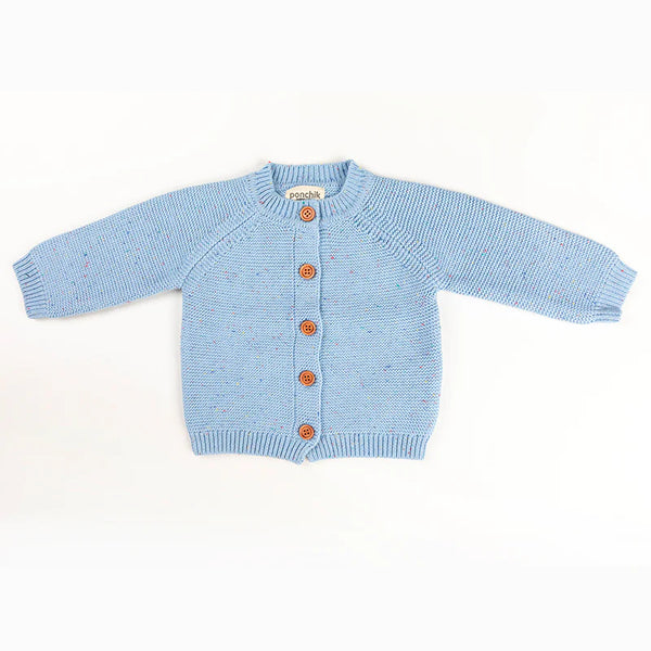Knitted Cardigan - Mist Speckle Knit