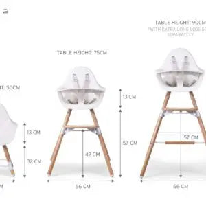 Evolu 2 High Chair, White (PRE ORDER)