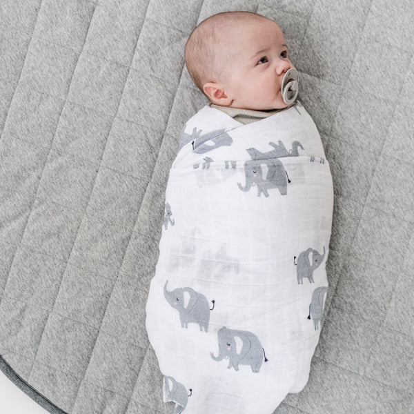 Elephant Muslin Wrap